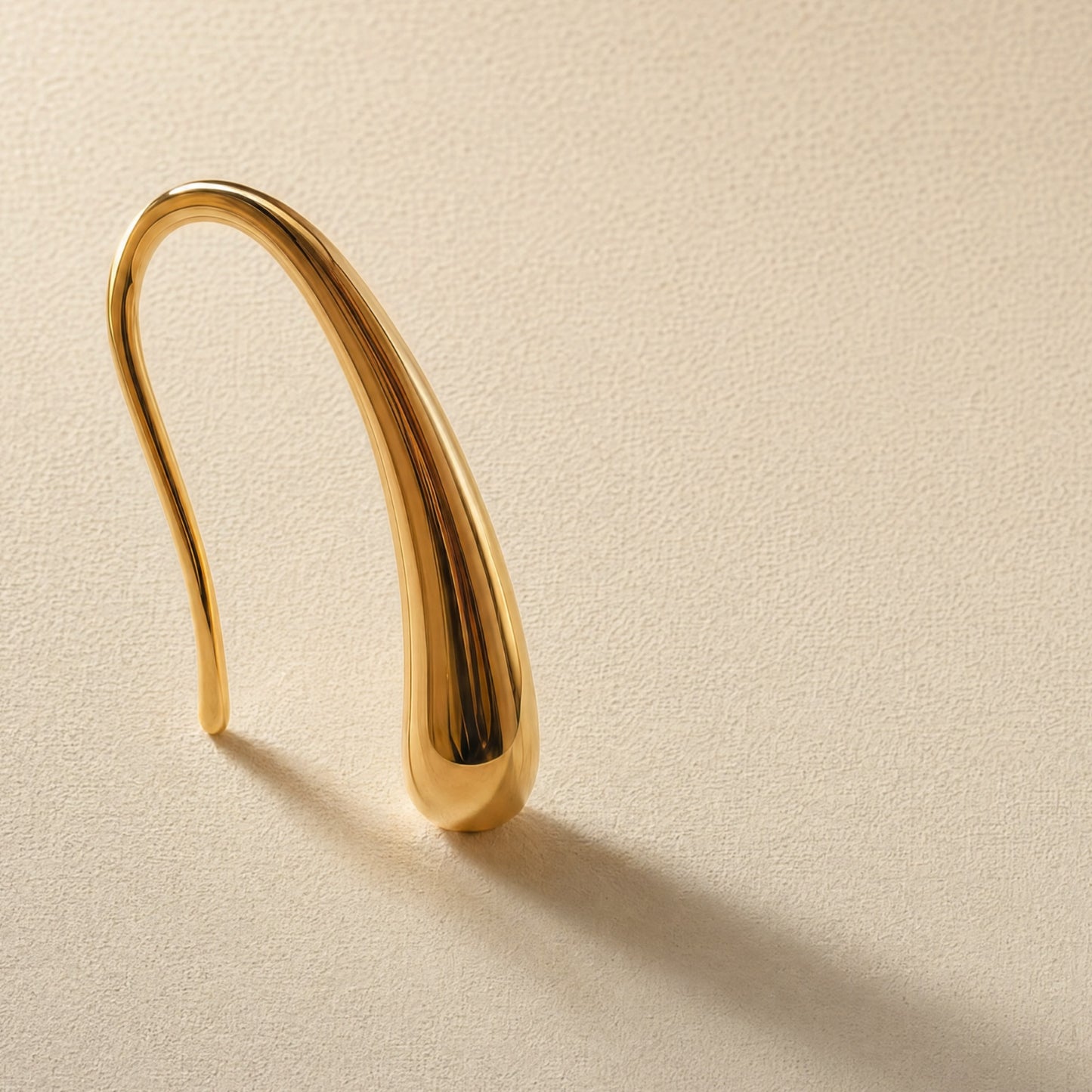 Silent Palm sterling silver hook earrings.