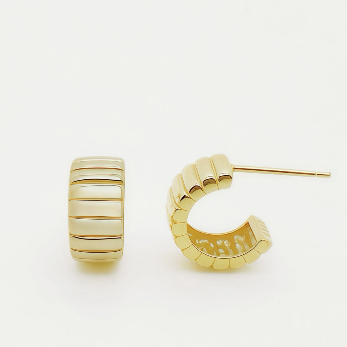 Twilight Path sterling silver hoop earrings.