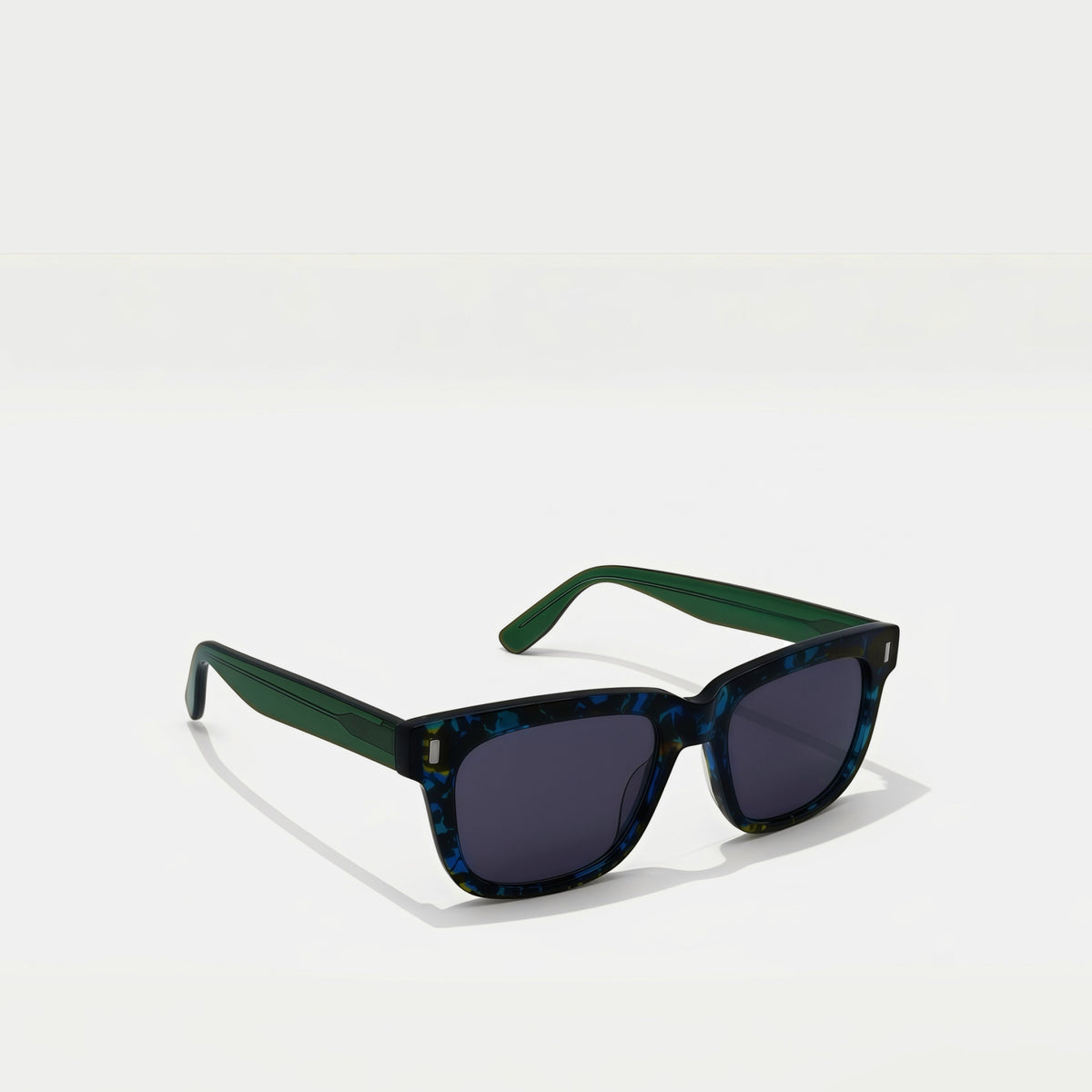 Pine Shade acetate sunglasses on white background
