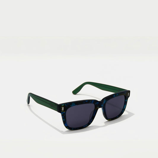 Pine Shade acetate sunglasses on white background