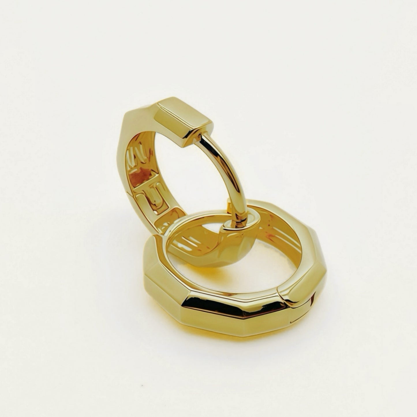 Wishing Coin sterling silver hoop earrings.
