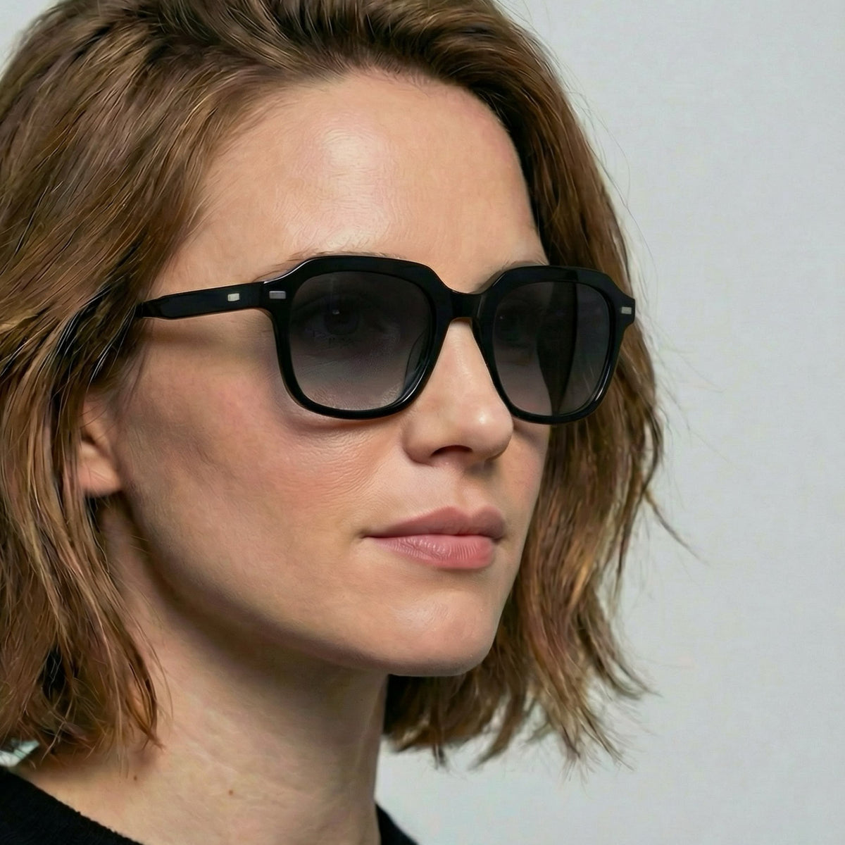 Model wearing Ink Fade sunglasses