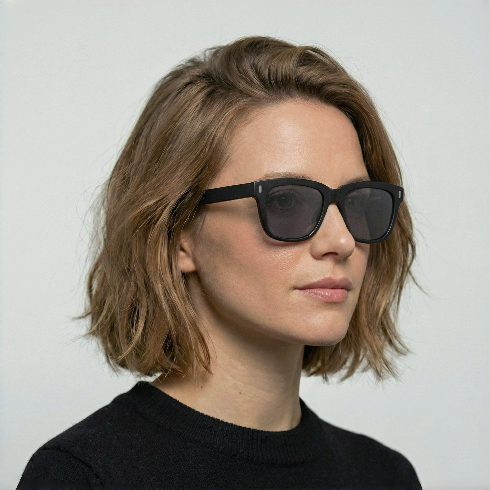 Model wearing Pine Shade sunglasses