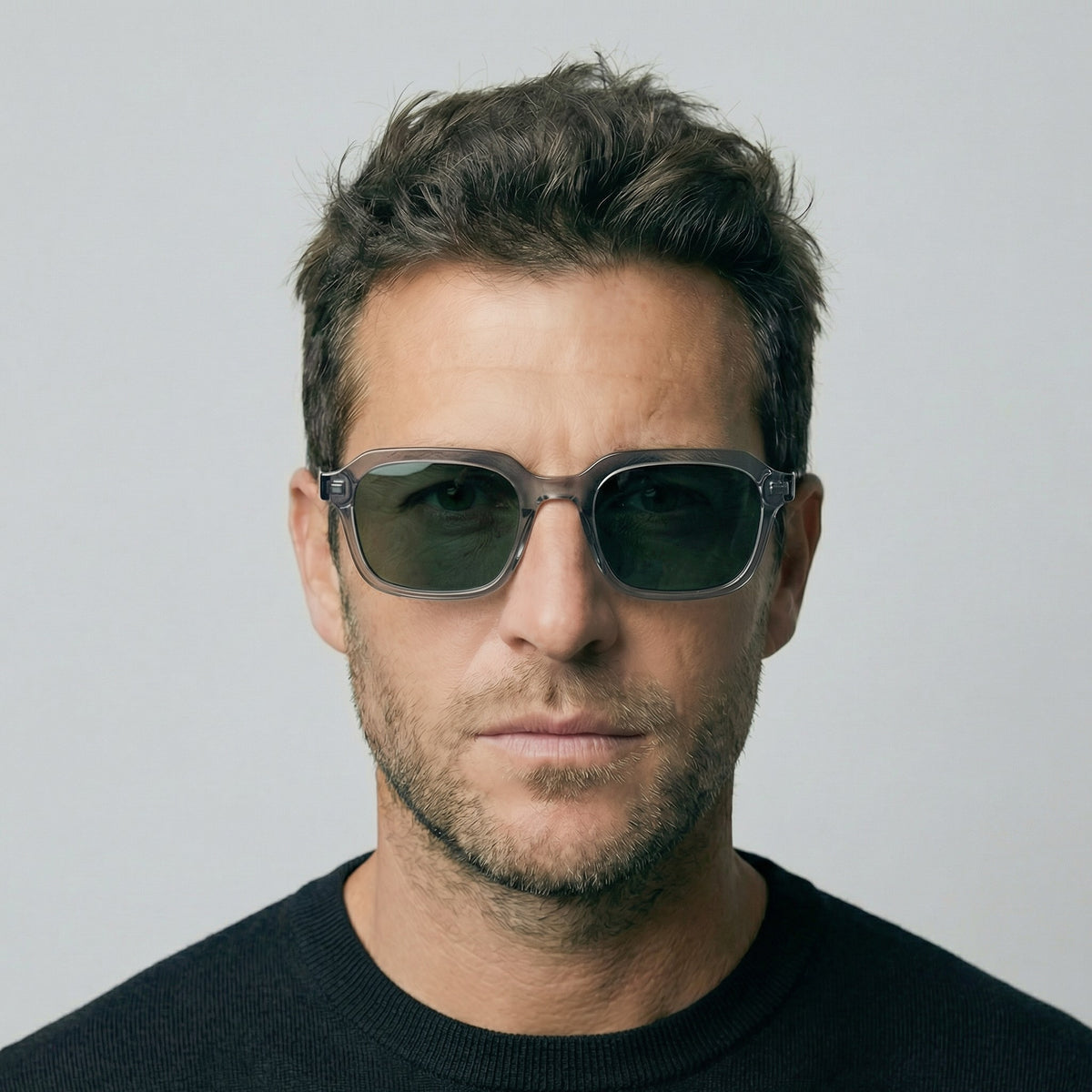 Model wearing Ink Fade sunglasses