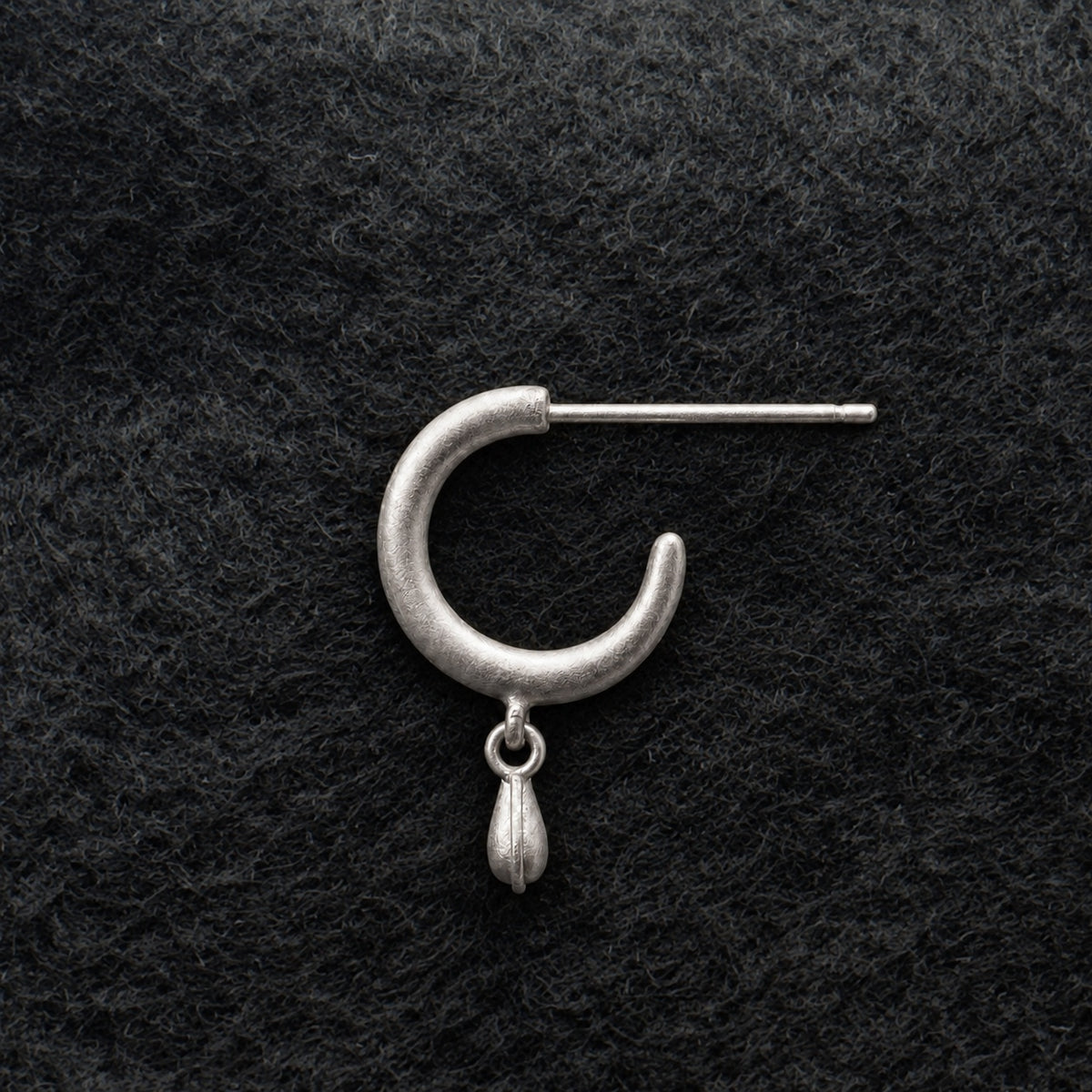 Silent Drop solid S925 sterling silver earrings with suspended silver drops